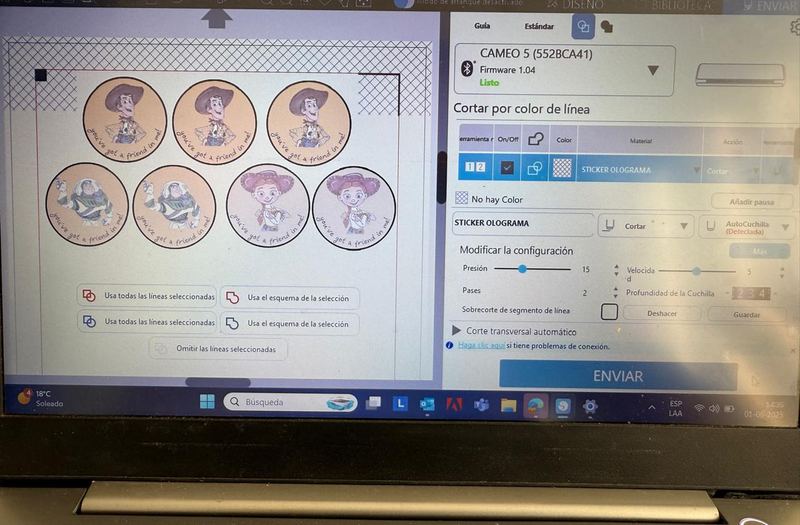 Diseño preparado en el computador de nuestro taller